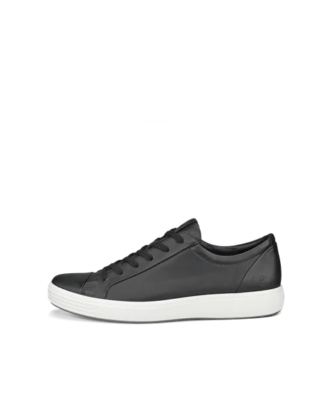 Męskie skórzane sneakersy ECCO® Soft 7 - Czarny - O