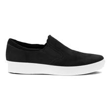 ECCO® Soft 7 slip-on sko i nubuck til herrer - Sort - Outside