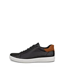 ECCO® Soft 7 Herren Ledersneaker - Schwarz - O