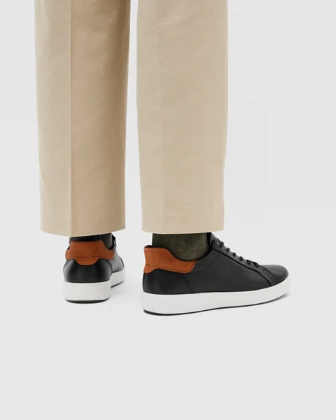 ECCO® Soft 7 herre sneakers skinn - Svart - Lifestyle_Image_1
