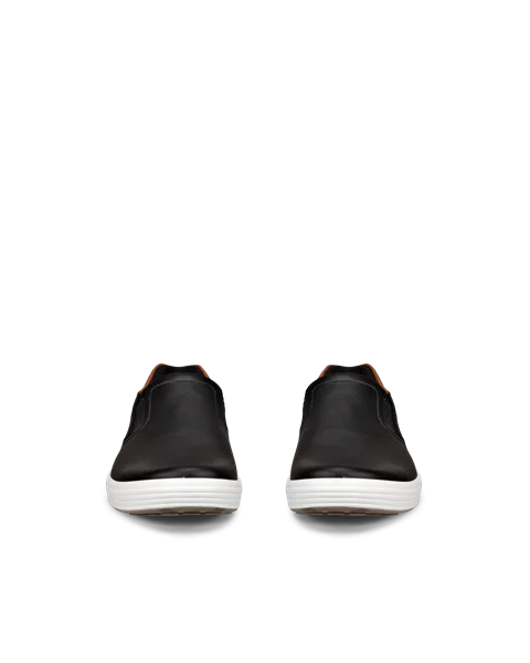 ECCO® Soft 7 sneakers i læder til herrer - Sort - Front_Pair