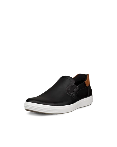 ECCO® Soft 7 sneakers i læder til herrer - Sort - M