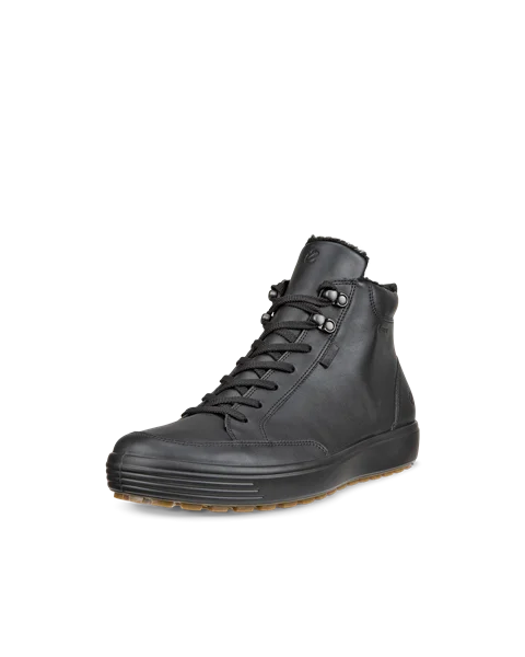 ECCO® Soft 7 Tred Heren halfhoge leren laars met Gore-Tex - Zwart - M