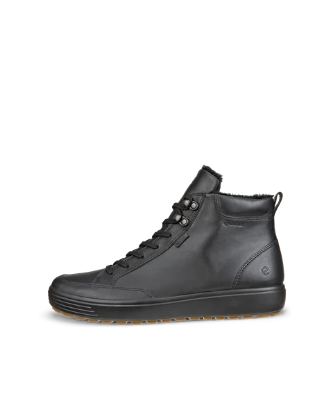 ECCO® Soft 7 Tred Heren halfhoge leren laars met Gore-Tex - Zwart - O