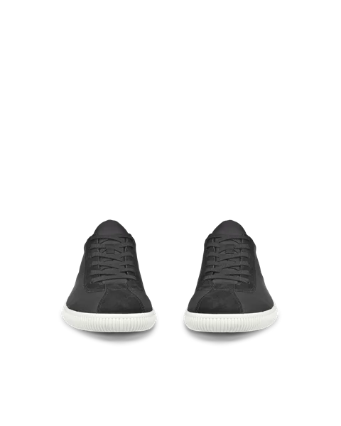 ECCO® Soft Zero baskets en cuir pour homme - Noir - Front_Pair