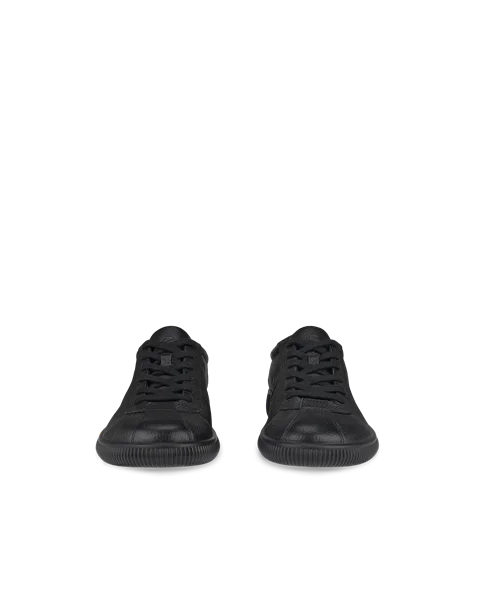 ECCO® Soft Zero baskets en cuir pour homme - Noir - Front_Pair