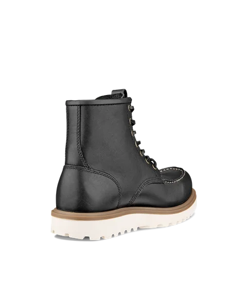 ECCO® Staker moc-toe støvler i læder til herrer - Sort - B