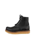 Men's ECCO® Staker Leather Moc-Toe Boot - Black - O