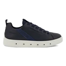 Men's ECCO Street 720 Leather Gore-Tex Trainer - Navy - Outside