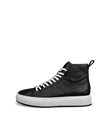 Men's ECCO® Street Ace Leather High-Top Trainer - Black - O