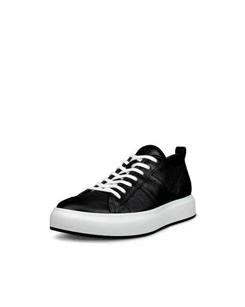 ECCO® Street Ace baskets en cuir pour homme - Noir - M