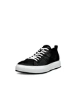 Men's ECCO® Street Ace Leather Trainer - Black - M