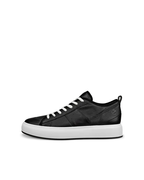 ECCO® Street Ace Heren leren sneaker - Zwart - O