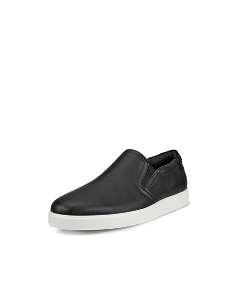 ECCO® Street Lite Heren leren slip-on sneaker - Zwart - M