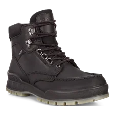 Men's ECCO Track 25 Leather Gore-Tex Mid-Cut Outdoor Boot - Black - Main