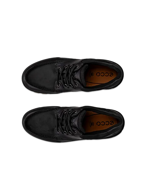 Men's ECCO® Track 25 Leather Gore-Tex Outdoor Trainer - Black - Top_Left_Pair