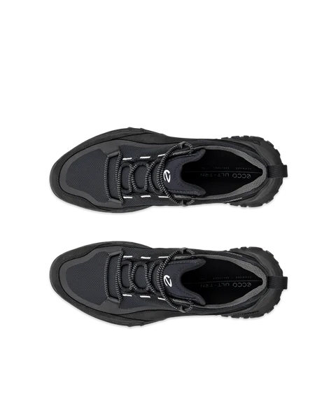 Men's ECCO® ULT-TRN Low Nubuck Waterproof Hiking Shoe - Black - Top_Left_Pair
