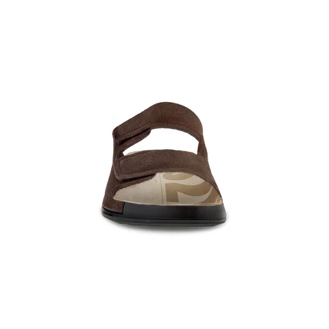 Pánske nubukové sandále 2 remienky ECCO® Cozmo - Hnedá - Front