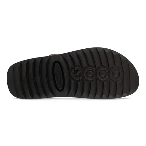 Pánske nubukové sandále 2 remienky ECCO® Cozmo - Hnedá - Sole