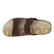 Men's ECCO® Cozmo Nubuck Two Strap Sandal - Brown - Top