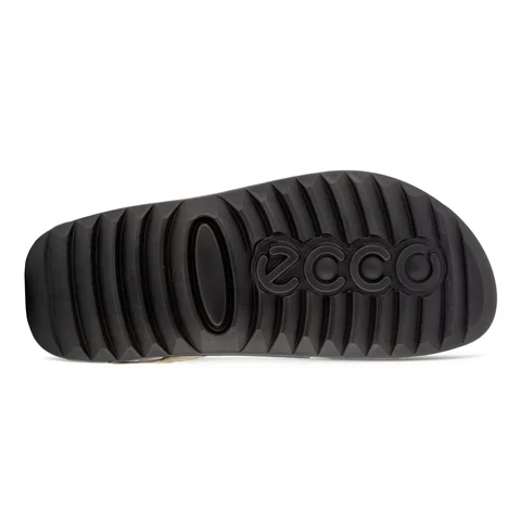 ECCO® Cozmo Heren nubuck sandaal met twee bandjes - Bruin - Sole
