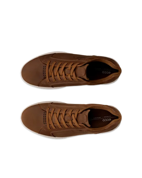ECCO® Byway 2.0 Herren Sneaker aus Nubukleder - Braun - Top_Left_Pair