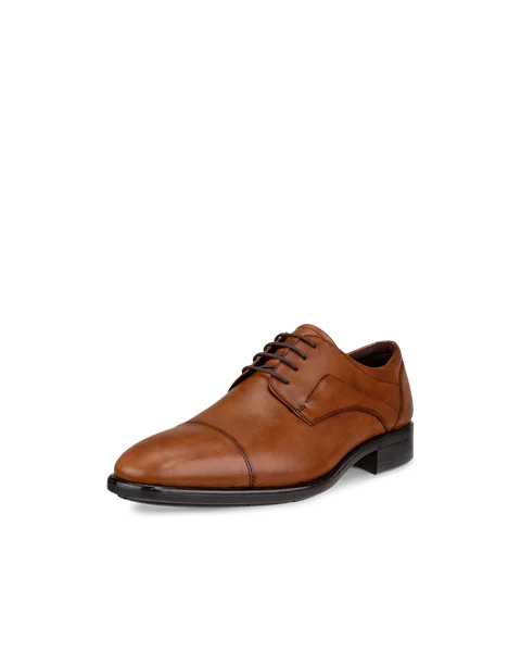 Pánská kožená obuv Derby ECCO® Citytray - Hnědá  - M