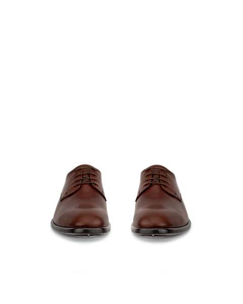 ECCO® Citytray Heren leren derby schoen - Bruin - Front_Pair