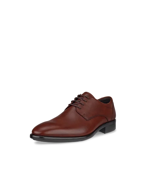 ECCO® Citytray férfi bőr derby cipő - Barna - M
