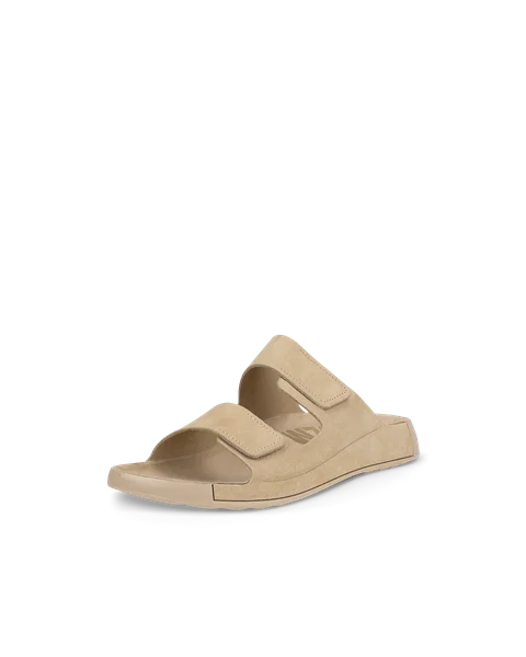 Pánske nubukové sandále 2 remienky ECCO® Cozmo - Béžová - M