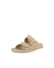 Pánske nubukové sandále 2 remienky ECCO® Cozmo - Béžová - M