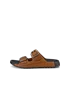 ECCO® Cozmo Sandal med två remmar och skinnspänne herr - Brun - O