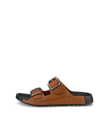 ECCO® Cozmo Sandal med två remmar och skinnspänne herr - Brun - O