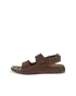 Męskie skórzane sandały z paskami ECCO® Cozmo - Brązowy - O