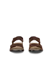 ECCO® Cozmo férfi kétpántos nubukbőr szandál - Barna - Front_Pair