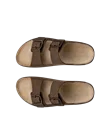 ECCO® Cozmo herre sandal to stropper nubuk - brun - Top_Left_Pair