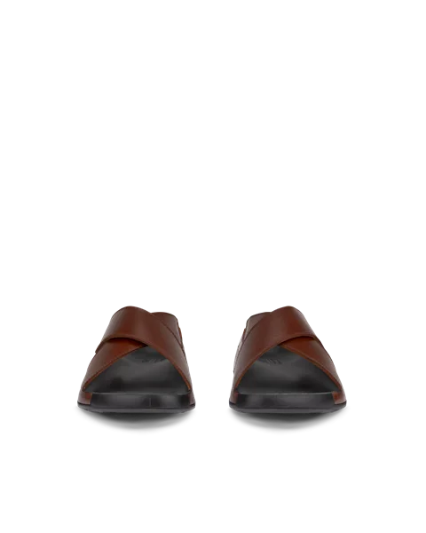 ECCO® Cozmo Herren Lederpantolette - Braun - Front_Pair