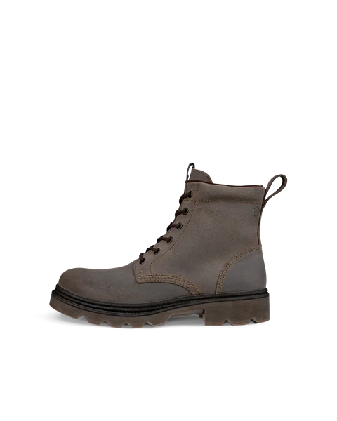 ECCO® Grainer bottes de pluie en daim à lacet pour homme - Marron - O