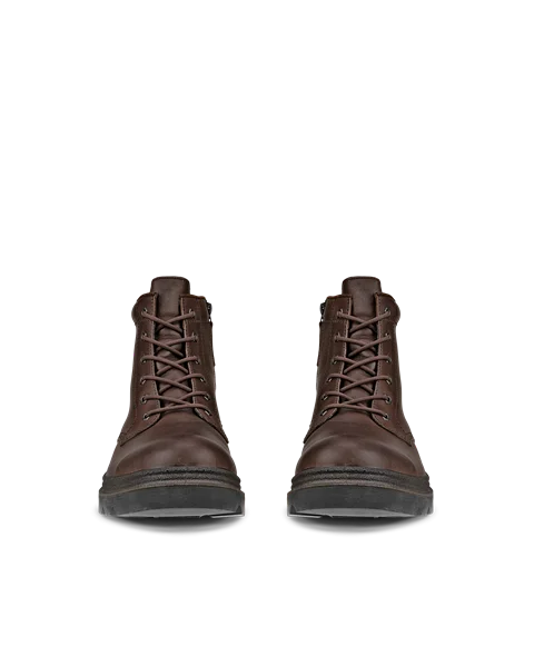 ECCO® Grainer herre snørestøvel skinn - brun - Front_Pair