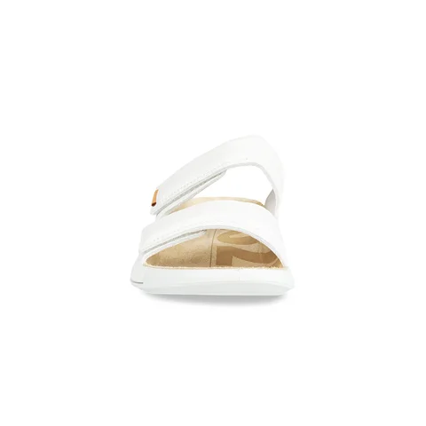 Damskie skórzane sandały z paskami ECCO® Cozmo 60 - Biały - Front