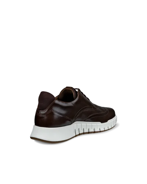 Men's ECCO® GRUUV STUDIO Leather Dress Shoe - Brown - B