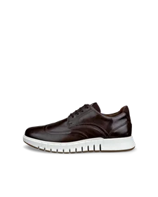 Men's ECCO® GRUUV STUDIO Leather Dress Shoe - Brown - O