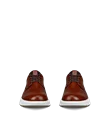 Men's ECCO® Gruuv Studio Leather Trainer - Brown - Front_Pair