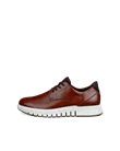 Men's ECCO® Gruuv Studio Leather Trainer - Brown - O