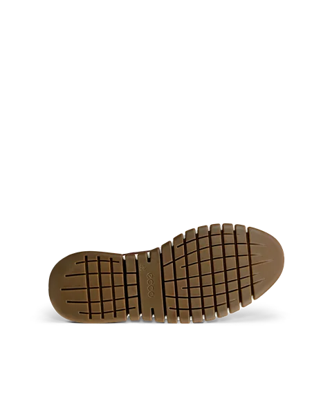 Men's ECCO® Gruuv Studio Leather Trainer - Brown - S