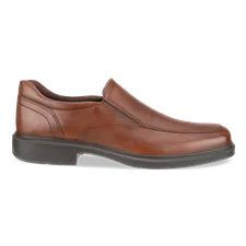 Men's ECCO® Helsinki 2 Leather Slip-On Dress Shoe - Brown - Outside