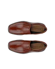 Men's ECCO® Helsinki 2 Leather Slip-On Dress Shoe - Brown - Top_Left_Pair