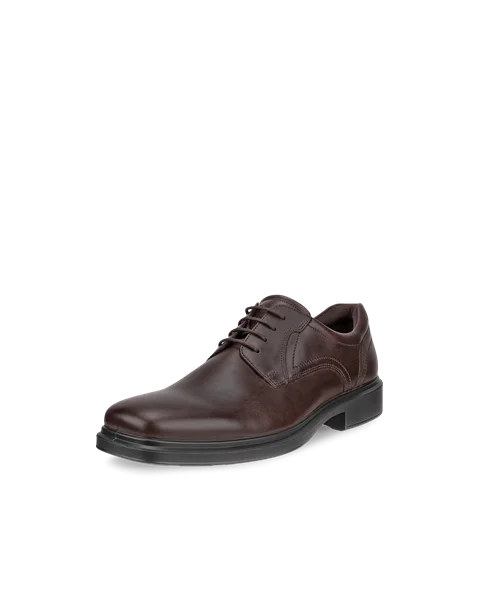 Men's ECCO® Helsinki 2 Leather Derby Shoe - Brown - M