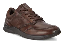 Męskie skórzane buty sznurowane ECCO® Irving - Brązowy - Nfh