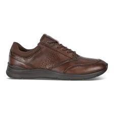 Men's ECCO® Irving Leather Lace-Up Shoe - Brown - Outside